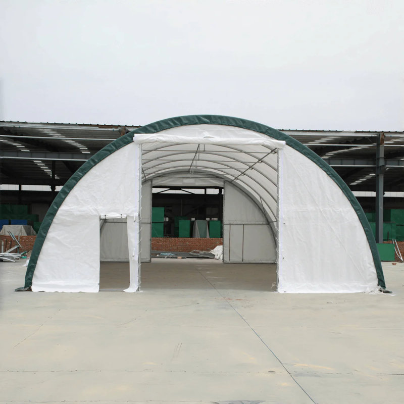 Single Truss Arch Storage Shelter W30'xl65'xh15' 11Oz