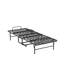 Lit d'invité de 75 pouces avec matelas en mousse à mémoire de forme de 5 po, peu encombrant, structure en métal robuste sur roulettes, idéal pour les petites pièces pliant pour les invités de 5 pouces