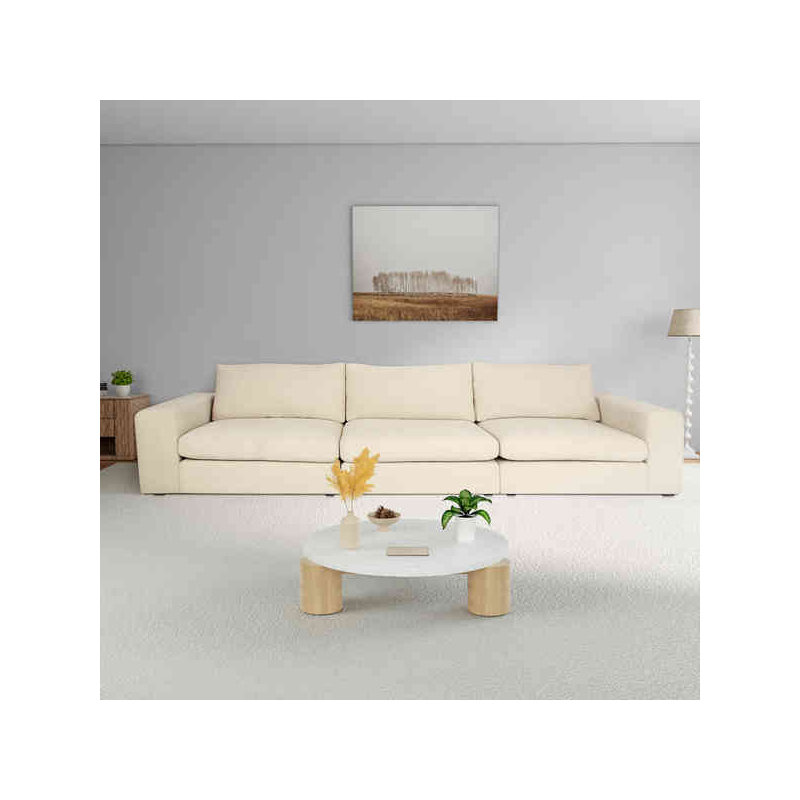 Ojai 140" Upholstered Sofa, Beige