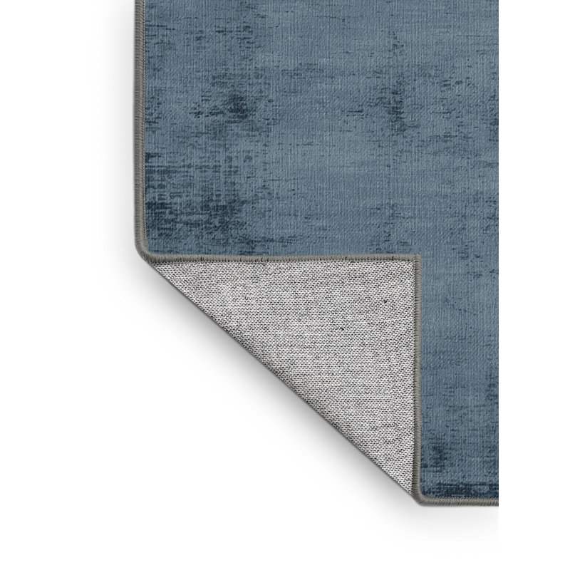 Tapis abstrait gris lavable à la machine, Rectangle 6 pi x 9 pi
