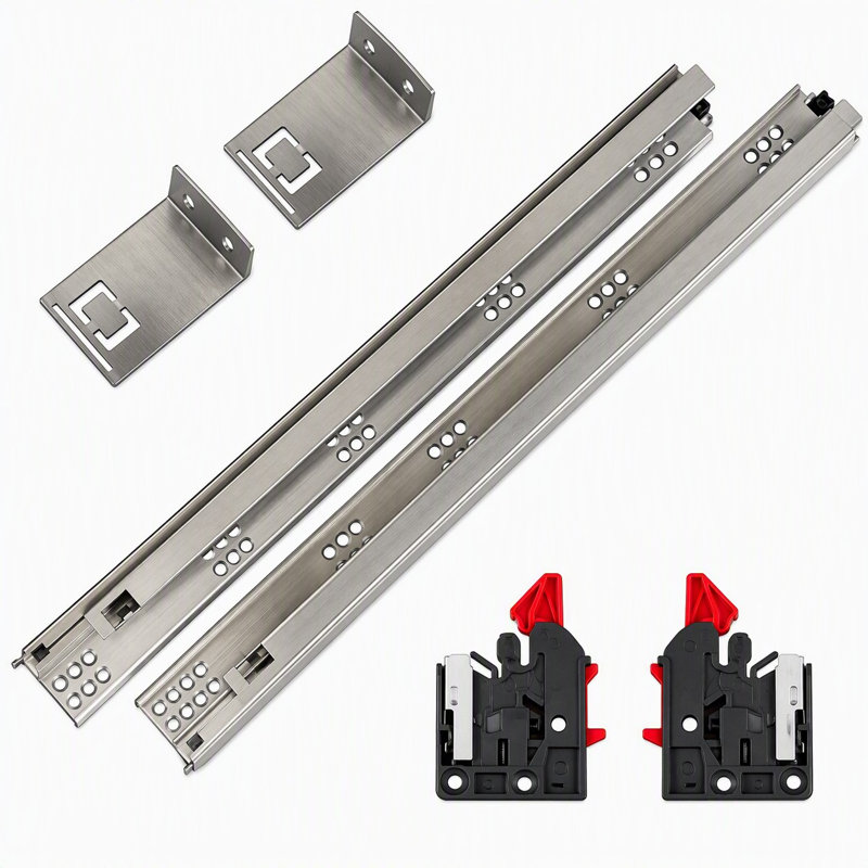 Soft Close Full Extension Undermount Drawer Slides, 12" D