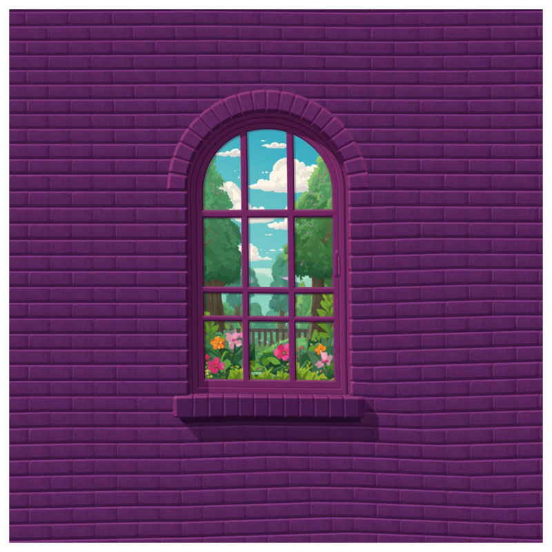 Édredon de fenêtre mural mauve, Simple extra long