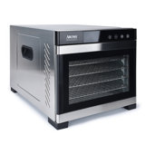 AROMA Professional 6-Tray Digital Food Dehydrator, Features Adjustable Thermostat and Rear-Mounted Fan