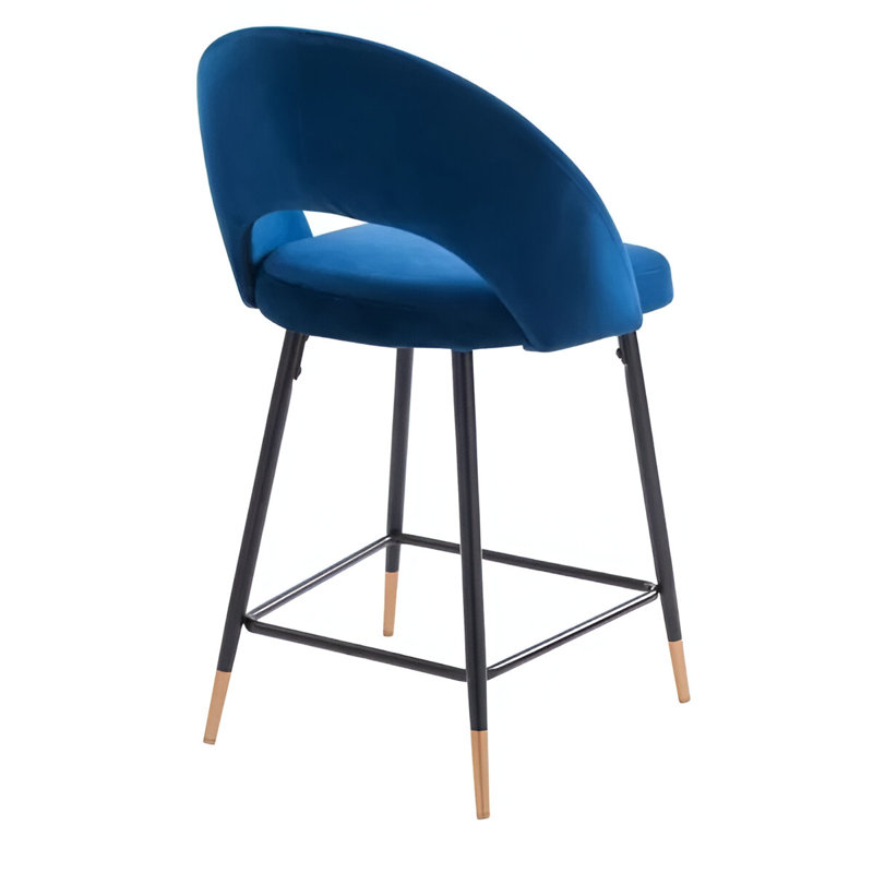 Tabouret de comptoir Akira, Bleu