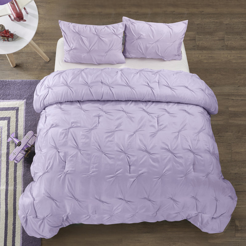 Andes Polyester Machine Woven Comforter, Twin Comforter + 1 Sham, Light Purple