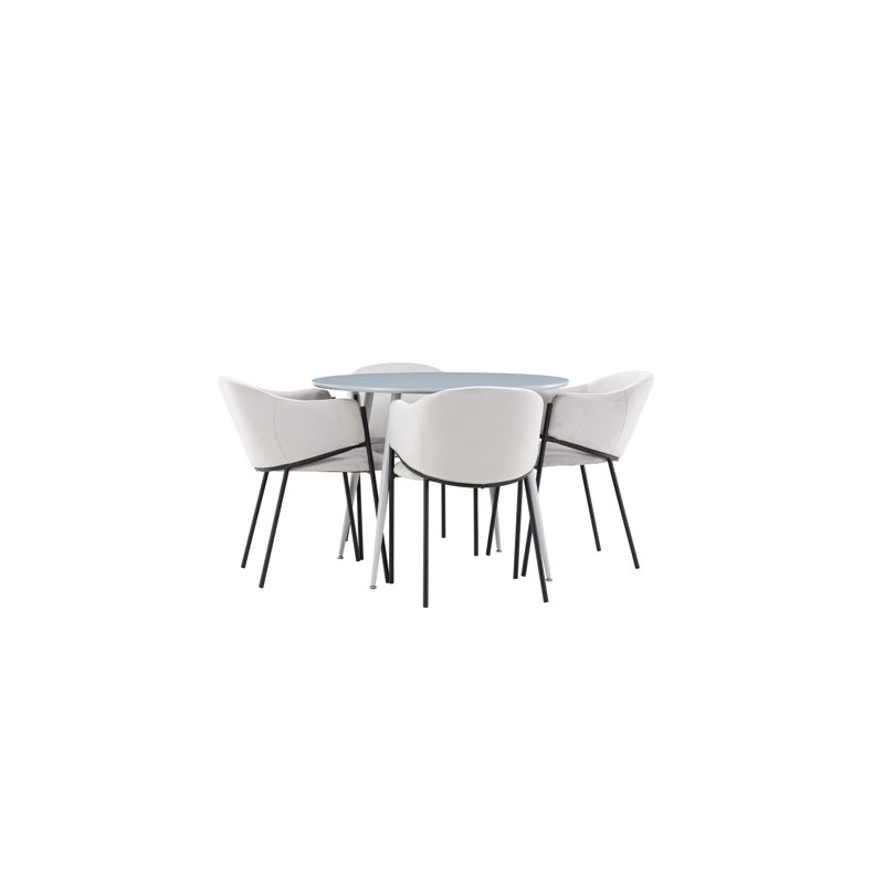 Vega 4 - Person Dining Set, Grey
