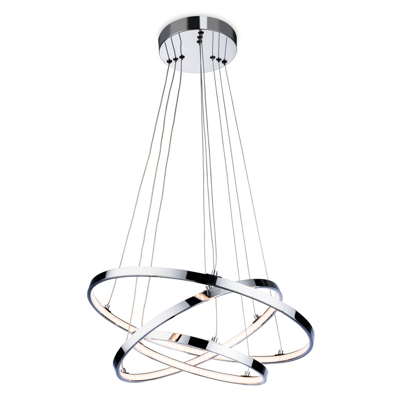 Pendants 1 - Light LED Sphere Pendant, Chrome