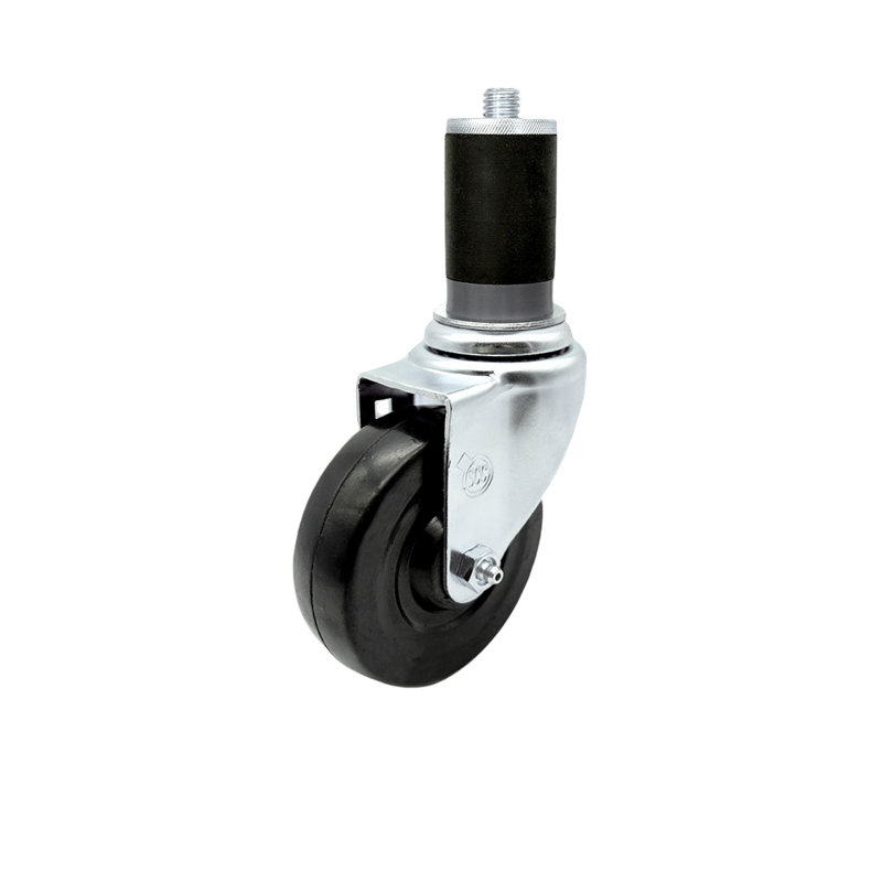Hard Rubber Swivel Caster with Expanding Stem