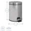 Harbour Housewares 3L Round Bathroom Pedal Bin-524333903