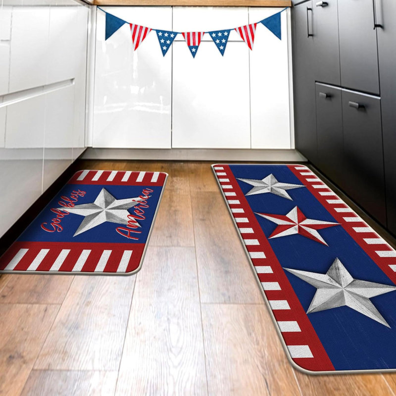 Kalesha Water Resistant Non-Skid Kitchen Mat