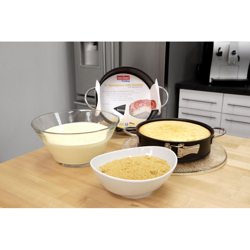 9-Inch Black Non-Stick Springform Pan with Handles
