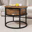 Rothwell Lift Top  Coffee Table ,Extendable Round Cocktail Table-783565091-772208948-772207710