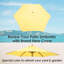  Auvent de remplacement pour parasol 9 pieds avec 6 parasols de table de marché
