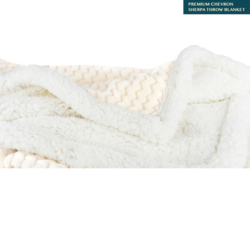 Couverture pelucheuse de qualité supérieure, 60 po x 80 po, Beige