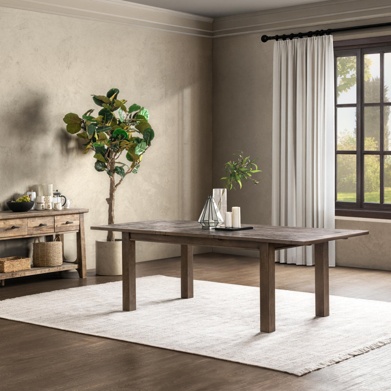 Driftwood Extendable Dining Table, Distressed Brown
