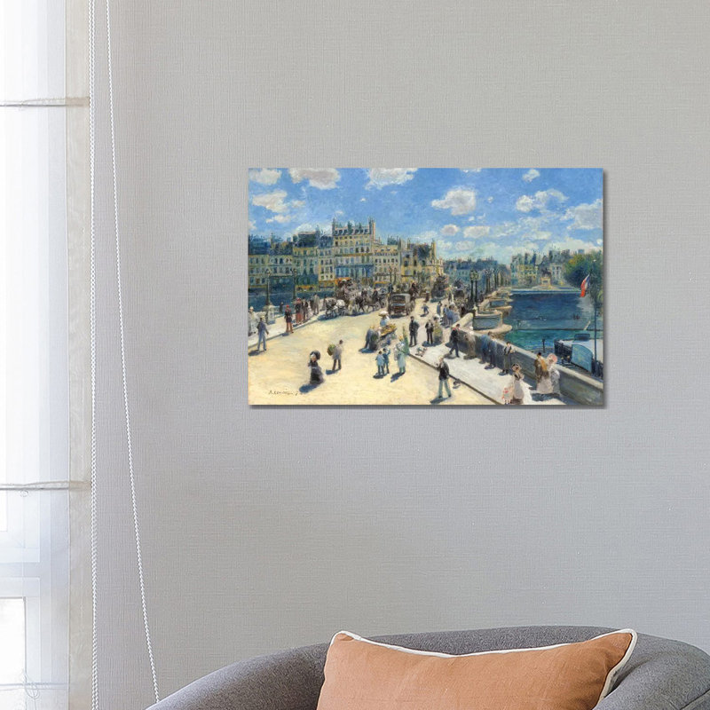 Pont Neuf, Paris by Pierre-Auguste Renoir - Wrapped Canvas Painting, 66.04 cm H x 45.72 cm W