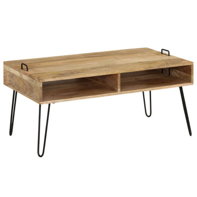 Coffee Table Solid Mango Wood 39.4" x 23.6" x 17.7"