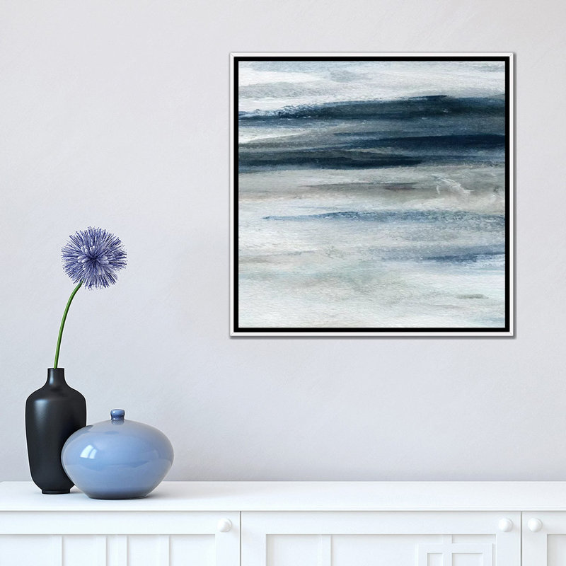 « Ocean courants III » par Carol Robinson, reproduction d’art, Pas de tapis, H 18 po x l 18 po x 1,5 po
