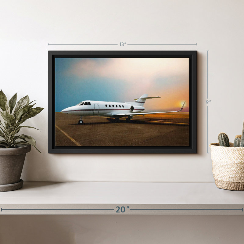 Transport "Art mural d'un avion privé", H 9 po x l 13 po