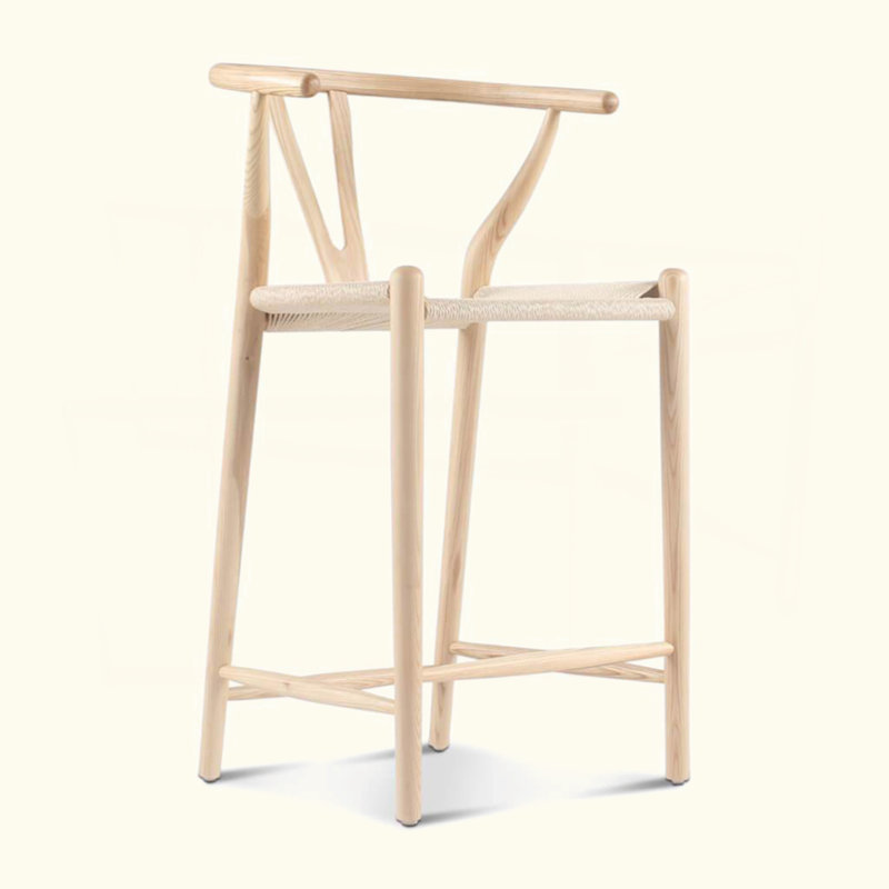 Hand-Woven Paper Cord Chair Dining Chair, Bar Stool - Solid Ash Wood with Natural Ash Finish, Eco Oil-Based Stain & Non-Toxic Fire-Resistant Upholstery