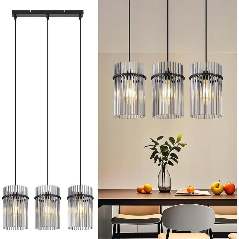 - Light Cylinder Pendant, Black