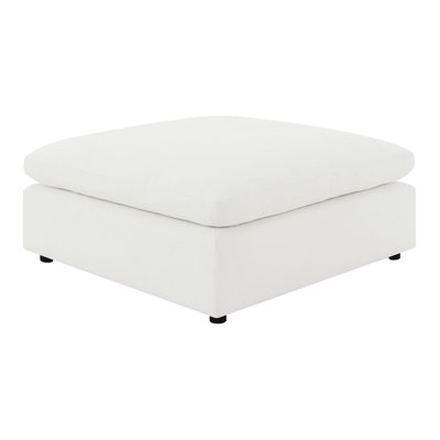 Boucle Upholstered Ottoman