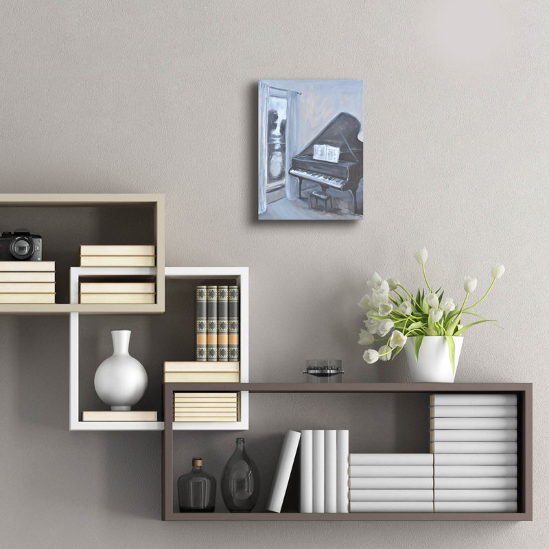  'Piano With A View' by Jadei Graphics Acrylic Glass Wall Art, 12" x 16"