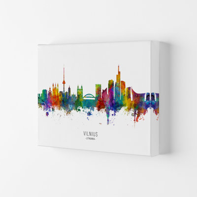 Vilnius Lithuania Skyline by Michael Tompsett - 1 Piece Wall Art