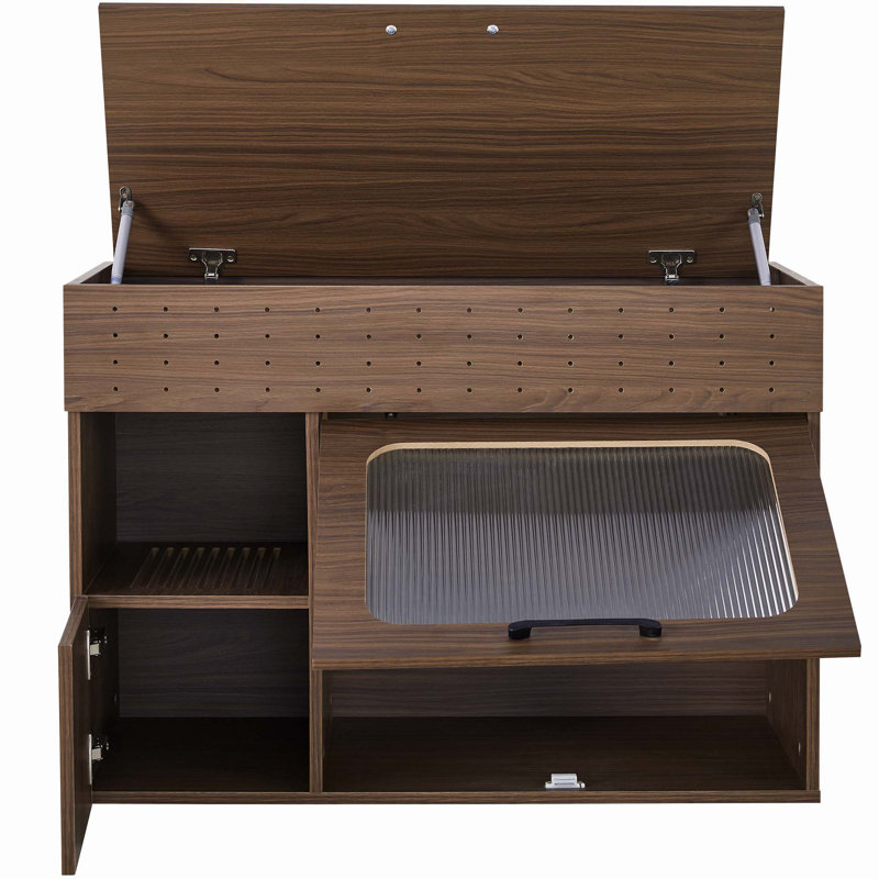 Versatile Multi-Functional Cat Litter Box House With Practical Storage