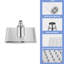 Pomme de douche à pluie carrée 10 po, pomme de douche au plafond en acier inoxydable 304 de conception ultra-mince, fixation murale / au plafond, chrome