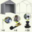 Tente de rangement extérieure imperméable toutes saisons de 6 pi x 6 pi à installation rapide pour la protection des outils-128881058