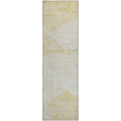 Premium Machine Washable Prisco Gold Rug