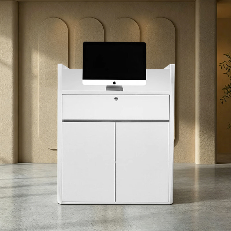 Modern Rectangular Manufactured Wood Reception Desk