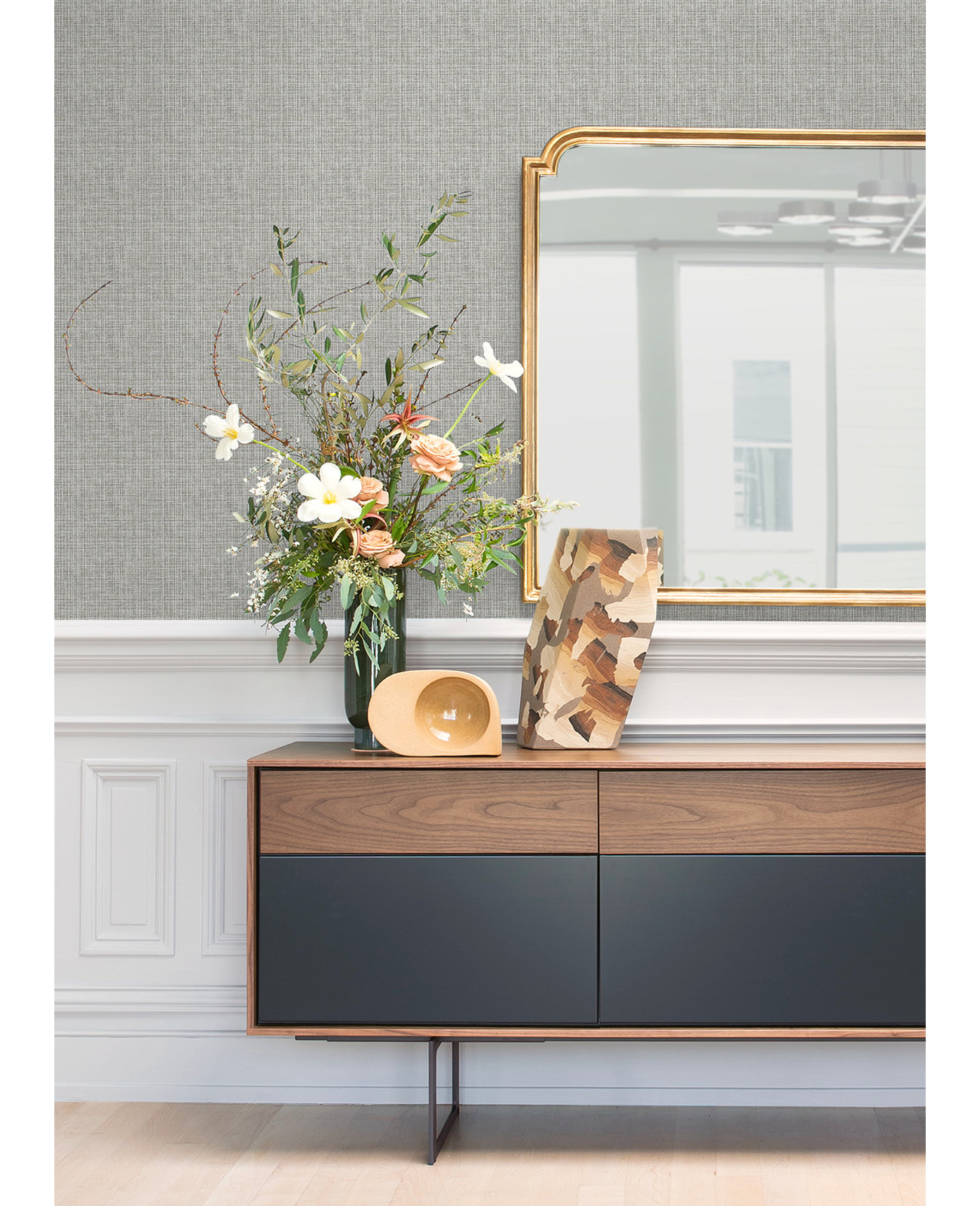 Quartney Wallpaper, Gray