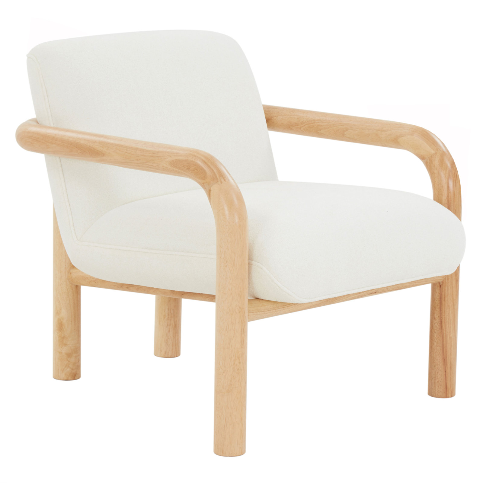 Reyer Boucle Accent Chair, Ivory