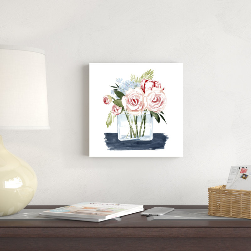 «Loose Watercolor Bouquet II» par Grace Popp - peinture sur toile tendue, H 12 po x l 12 po x P 1,25 po