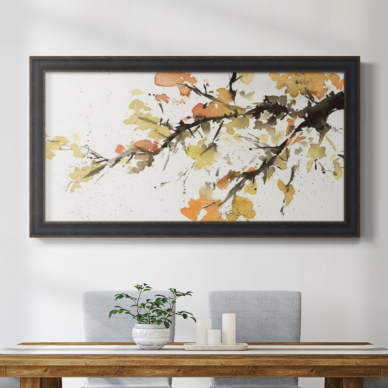 «Lorynn Watercolor Tree Branch II», reproduction d'art sur toile simple, H 25 po x l 45 po x P 2,5 po