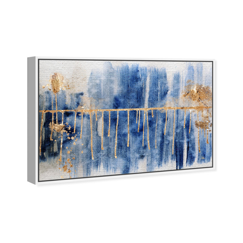 «Path to You Gold» par Oliver Gal - peinture sur toile, Cadre blanc, H 24 po x l 16 po x P 1,5 po