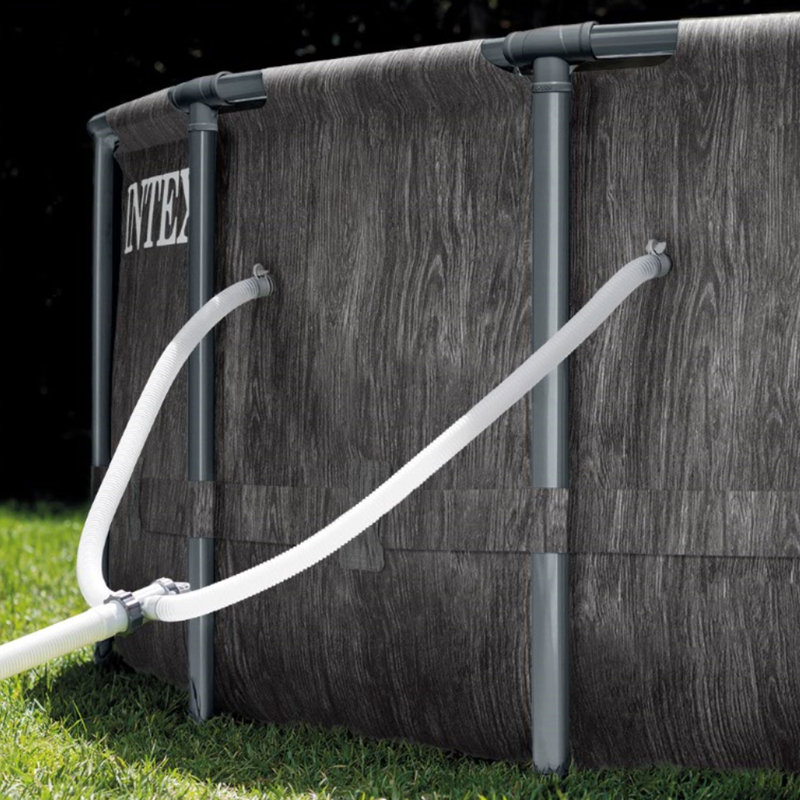 Steel Round Frame Set Pool 30'' H x 144'' W x 144'' L , with Pump Included