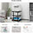 24''x20''x26'' Large Printer Table with Storage Shelf, 3 Tier Rolling Printer Cart with Wheels,Multifunctional Shelves for Home Office-98737005