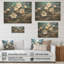 Blanc et or, charmante fleur de printemps élégante II - Fleurs sur bois-976618097