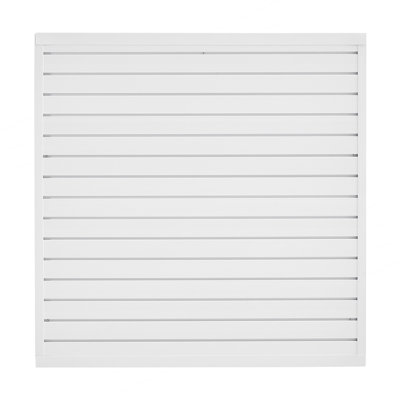 4 X 4 Ft Slat Wall Paneling PVC White Garage Slatwall With Modular Design