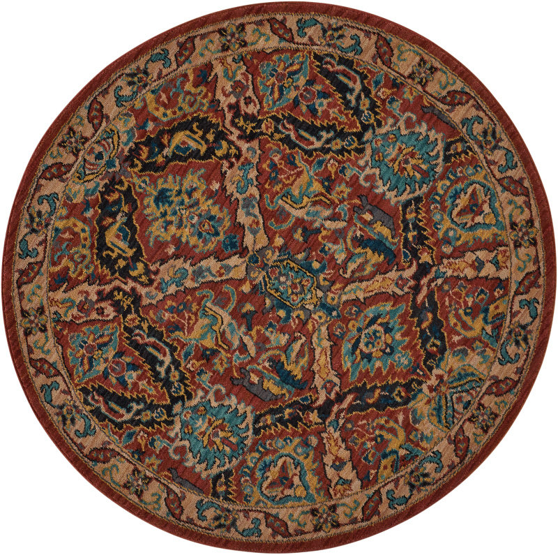 Oriental Indoor Rug, Round 5'