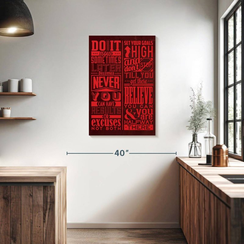 Tergel Motivation Set Red, 36" H x 24" W