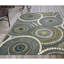 Tapis intérieur / extérieur Bungalow Rose Lohyn Circles Azure-781162495