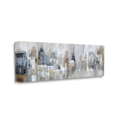 «Layered Urban City Skyline», art mural par Nan