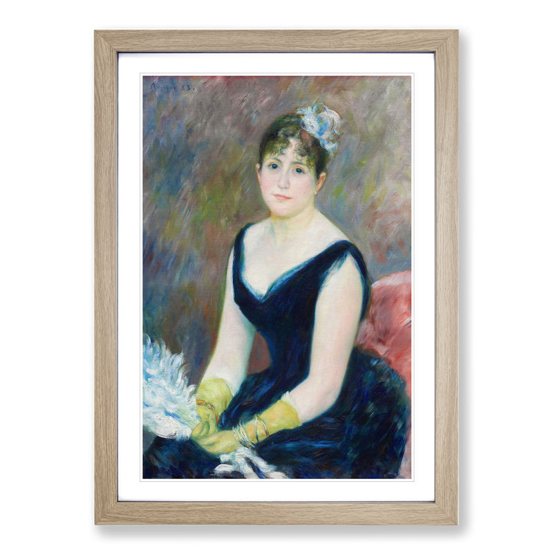 Madame Leon Clapisson by Pierre-Auguste Renoir - Picture Frame Painting, 48cm H x 36cm W x 2cm D, Oak Framed