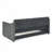 Twin Size Daybed with Trundle, Upholstered Tufted Sofa Bed with Waved Shape Arms, Grey, Space-Saving Sofa Bed for Bedroom or Living Room (80.5"x44.5"x33.5")-1984913118