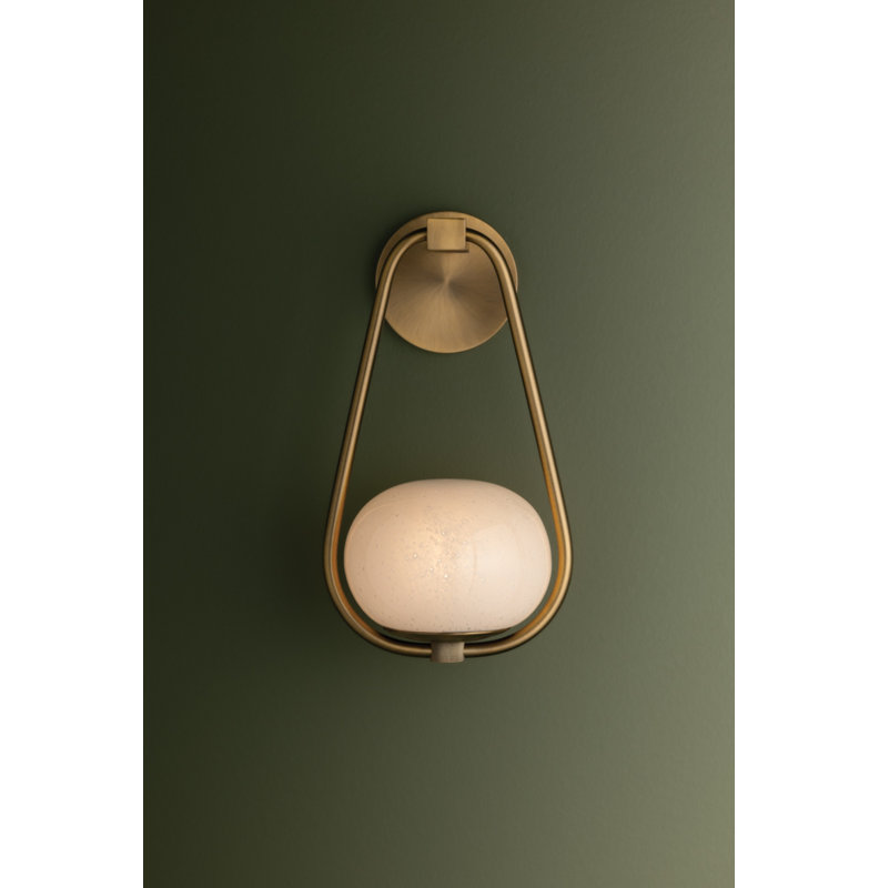 Troy Lighting Decker 8 inch wide 1 Light Wall Sconce in Patina Brass