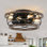 Ventilateur de plafond Bowdoin de 18 po de style ferme, encastré, réversible, petit ventilateur sans pales pour plafond bas